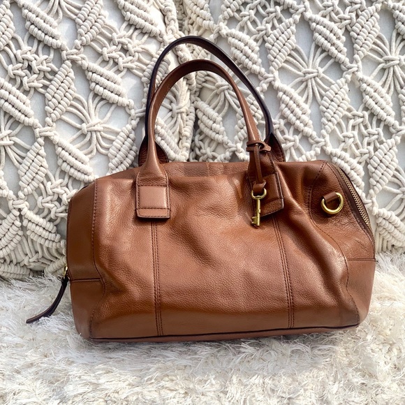 Fossil Handbags - Fossil Sydney Satchel Leather Bag Purse